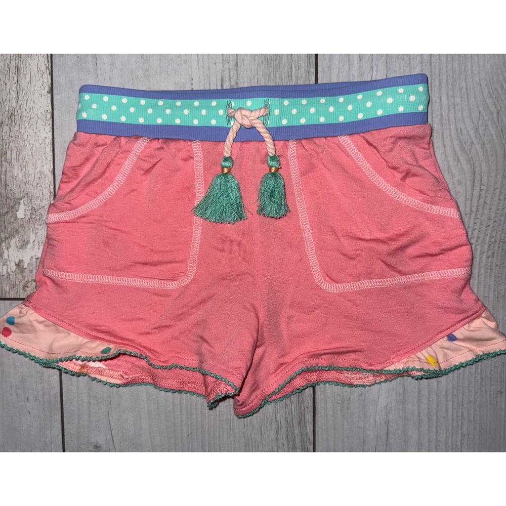 NWT Matilda Jane "Let's Go Together" Posie Pink Girl Tassel Ruffle Shorts Size 4
